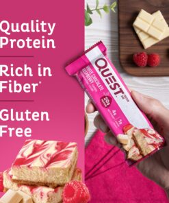 Quest Nutrition White Chocolate Raspberry Protein Bars, High Protein, Low Carb, Gluten Free, Keto Friendly, 12 Count 21 81PQng85uKL