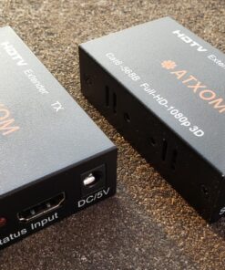 ATXOM HDMI Over Ethernet Extender, Over Cat 5e/6/7 LAN Cable, Up to 200Ft, Full HD 1080P @ 60HZ, EDID Copy, Dolby Digital/DTS Compatible, High Resolution Signal, Balun Transmitter and Receiver 53 81PSdXuIKOL