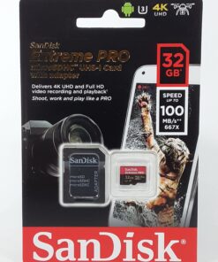 SanDisk Extreme PRO 32GB UHS-I/U3 Micro SDHC With 4K Ultra HD Ready-SDSDQXP-032G-G46A (Label May Change) 9 81PVAGVpjvL