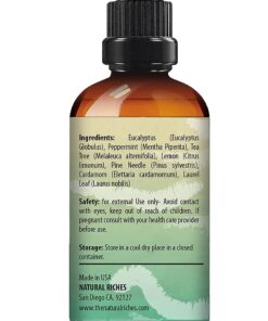 Natural Riches Breathe Essential Oil Blend Breathe Easy with Peppermint Eucalyptus Tea Tree Lemon Cardamom Pine Needle Essential Oils - 30 ml 1 Fl Oz (Pack of 1) 23 81PW N1IoYL