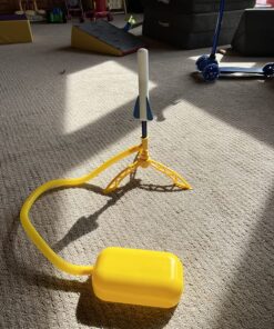 Stomp Rocket Jr Glow Rocket Launcher for Kids, 4 Rockets - Glow in The Dark Fun Backyard & Outdoor Kids Toys Gifts for Boys & Girls -Toy Soft Foam Blaster Set - Multi-Player Adjustable Launcher Stand Jr Glow 4 Rocket Pack 31 81PWlC2jvWL