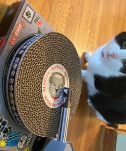 Suck UK Cat Scratcher ; Dj Cat Scratch Turntable ; Cardboard Cat House ; Cat Scratch Pad ; Cat Scratcher House & Cat Playhouse ; Novelty Interactive Cat Toys For Indoor Cats ; Funny Cat Accessories 35 81PXGtNNegL
