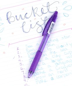 Pentel R.S.V.P. RT Colors New Retractable Ballpoint Pen, Medium Line, Barrel, Violet Ink, Box of 12 (BK93CRV-V) 12 Count (Pack of 1) 22 81PZHOiIQ5L