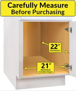 LYNK PROFESSIONAL® Pull Out Cabinet Organizer, 20"W x 21"D - Slide Out Drawers for Kitchen Cabinets - Sliding Pantry Shelves - Roll Out Shelf Storage for Pots, Pans - Lifetime Limited Warranty, Chrome 20" W x 21" D 20x21 Chrome 26 81PaGLXldqL