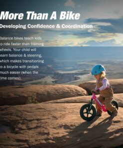 Alternative view of Strider 12” Classic Bike - No Pedal Balance Bicycle for Kids 18 Months to 3 Years - Includes Built-In Footrest, Handlebar Grips & Flat-Free Tires Pink