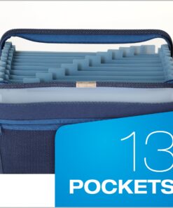 Pendaflex Fabric Poly Expanding File, 13 Pocket, Dark Blue, Each (84087DBL) 10 81PdDY8cvhL