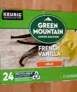 Green Mountain Coffee Roasters French Vanilla Decaf, Single-Serve Keurig K-Cup Pods, Flavored Light Roast Coffee, 24 Count 24 Count (Pack of 1) 27 81PePGisGL