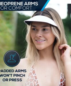 No Headache Women’s Sun Visor 3" Square Brim Visor Hat for Golf and Tennis Visor One Size Abyss Black 12 81PffArht L