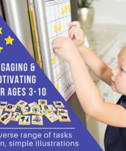 Fun Behavior Reward Chart for Kids – I Can Do It! Chore Chart for Kids with 3D Stars & Tiles – Good-Behavior Chart for Kids at Home or School for Focus, Responsibility, & More by Kenson Kids, 66 Pcs. 23 81PftyYqiL 2