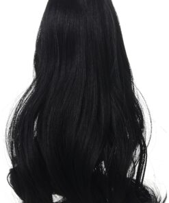 Onedor 15" Synthetic Fiber Curly Ponytail Hair Extension hairpiece with Clip-in Jaw Clips, Dual-Use Hair Extensions (1#-Black) 1#-Black 12 81Pg5VbQsyL