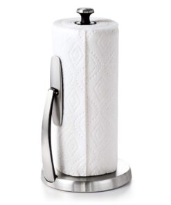 OXO Good Grips SimplyTear Paper Towel Holder - Stainless Steel (Silver & Black) 30 81PgCAtqxRL 4