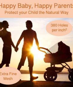 Stroller Mosquito Net for Baby - Durable, Simple Setup System - Extra Fine Holes to Protect Against Mosquitos and Wasps - no Harmful Chemicals - Perfect Fit for Stroller Net, for Car Seats & Carriers 19 81Pi7Wgl48L 1