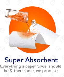 Plenty Ultra Premium Paper Towels | XL Rolls | Super Absorbent | Strong & Durable | Full Sheet | 24 Rolls 24 Rolls (Pack of 4) White 26 81PksbdwpFL