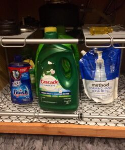 DecoBros Under Sink 2 Tier Expandable Shelf Organizer, Silver 36 81Pkxahq2fL