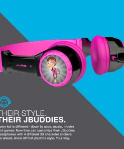 JLAB JBuddies Folding Kids Wired Headphones | Toddler Headphones | Noise Isolation | Kids Safe |Volume Limiting Headphones | Headphones for Children Black/Pink 14 81Pl8ojBxkL