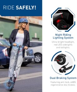 Hiboy S2/S2R Plus Electric Scooter, 8.5"/9" Tires, Up to 17/22 Miles Range, 350W Motor & 19 MPH Portable Folding Commuting Electric Scooter for Adults with Double Braking System and App S2 With Seat 42 81PmZwT9bDL 1