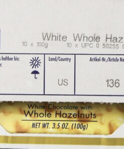 Ritter Sport White Chocolate with Whole Hazelnuts, 3.5 Ounce (Pack of 10) 3.5 Ounce (Pack of 10) 14 81PmrQidj5L