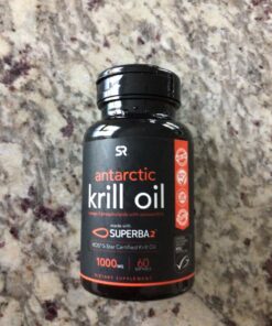 Sports Research Antarctic Krill Oil Omega 3 Softgels 1000mg (Double Strength) with Phospholipids, Choline & Astaxanthin - Sustainably Sourced, Non-GMO Verified & Gluten Free - 60 Capsules 60 Count (Pack of 1) 38 81PpmZ8TVHL