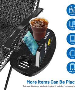Keten Zero Gravity Chair Tray, Upgraded Version Cup Holder for Zero Gravity Chair Large Utility Clip On Chair Table/Tray for Carrying iPhone 7Plus/ iPad/Water Cups/Books (Black) 25 81Pu8nVAP5S