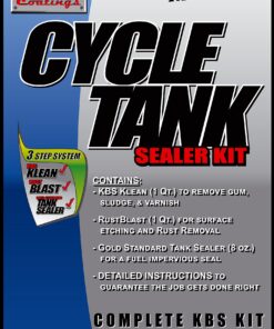 KBS Coatings 52000 Cycle Tank Sealer Kit, Complete Kit - Seals Up To 5 Gallon Tank, Lightly Pigmented Silver 31 81PvJzVNxgL