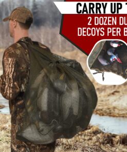 DecoyPro Mesh Decoy Bags - Hunting Equipment to Protect Turkey, Goose & Duck Decoys - 2 Decoy Bag Bundle - Fits Up to 2 Dozen Decoys 20 81PvLcTvEzL