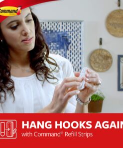 Alternative view of Command Large Refill Adhesive Strips, Damage Free Hanging Wall Adhesive Strips for Large Indoor Wall Hooks, No Tools Removable Adhesive Strips for Christmas Hooks, 20 White Command Strips