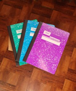 Mead Composition Notebooks, 12 Pack, Wide Ruled Paper, 9-3/4" x 7-1/2", 100 Sheets per Comp Book, Color Will Vary (73389) 41 81PyMTg79L