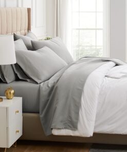 Southshore Fine Linens Extra Deep Pocket Sheet Set, Queen, 6 Piece, Steel Gray 21 81Pzy0wzFgL