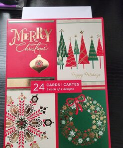 Hallmark Image Arts Boxed Christmas Cards Assortment, Elegant Icons (4 Designs, 24 Cards with Envelopes) Elegant Icons Holiday Assortment 36 81Q BPXlIvL