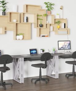 Flash Furniture Salvador Black Computer Desk with Pull-Out Keyboard Tray and Cross-Brace Frame 15 81Q F6uyFOL