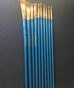 Artlicious Paint Brushes - Acrylic Paint Set and Detail Paint Brushes for Kids - Use with Craft, Watercolor, Oil, Gouache Paints, Face Art, Washable Paints, Miniature Detailing and Rock Painting 10 Pack 31 81Q049T 2AL