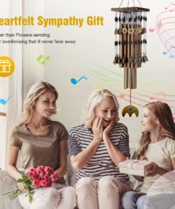 YLYYCC Wind Chimes for Outside,30"Memorial Wind Chimes with 24 Copper Tubes and 16 Copper Bell for Garden, Patio,Window Wind Chime Hanging Decoration,Bronze Memorial Sympathy Wind Chimes Gifts for Mom 24# Wind Chimes 24 81Q2q4rKzbL