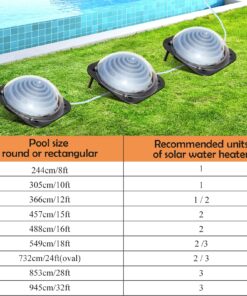 Goplus Solar Dome Swimming Pool Heater Above Ground, Inground Pool Warmer Equipment w/Hose Connector for Home Outdoor 16 81Q5RJkxvL