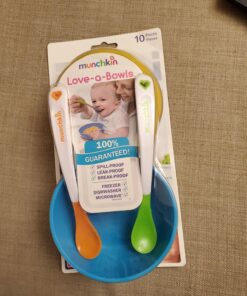 Munchkin® Love-a-Bowls™ 10 Piece Baby Feeding Set, Includes Bowls with Lids and Spoons, Multicolor 45 81Q6B1BV bL