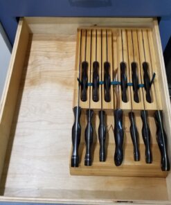 In-Drawer Bamboo Knife Block Holds 12 Knives (Not Included) Without Pointing Up PLUS a Slot for your Knife Sharpener! Noble home & chef Knife Organizer Made from Quality Moso Bamboo 12 Holder 44 81Q7QGXjuxL