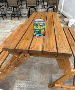 Best Choice Products 2-in-1 Transforming Interchangeable Outdoor Wooden Picnic Table Garden Bench for Backyard, Porch, Patio, Deck w/Umbrella Hole - Natural 42 81Q83ADKkZL