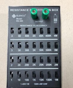 Elenco Resistance Substitution Box | Resistance Range From 1Ω To 11, 111 , 110MΩ | 1% Precision: 1Ω-40kΩ- 1 Watt/ 100kΩ- 4MΩ- 1/2 Watt 38 81Q83vM7YEL