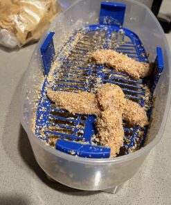 COOK'S CHOICE XL Original Better Breader Batter Bowl- All-in-One Mess Free Breading Station Tray for at Home or On-the-Go - Pour in Seasoning, Add Meat or Vegetables of Choice, & Just Shake 45 81Q9ZlYxGhL 2