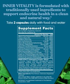 Vitality Adrenal Health & Cortisol Manager – Fight Fatigue, Feel Calm & Balanced – Healthy Cortisol, Focused Energy – Ashwagandha Supplement with Rhodiola, L-Tyrosine, Holy Basil – 60 Veg Capsules 29 81QBvSDDxtL