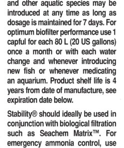 Seachem Stability Fish Tank Stabilizer - For Freshwater and Marine Aquariums 100ml 100 mL / 3.4 fl. oz. white 11 81QC8j3LH L