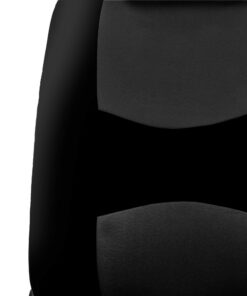 FH Group Car Seat Covers Full Set Cloth - Universal Fit Automotive Seat Covers, Low Back Front Seat Covers, Solid Back Seat Cover, Washable Car Seat Cover For SUV, Sedan And Van Black BLACK Seat Covers 41 81QEO XGZ9L