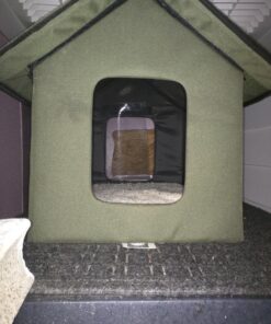 K&H Pet Products Outdoor Heated Kitty House - Heated Cat House Cat Shelter Olive/Olive 19 X 22 X 17 Inches 51 81QFlFkr57L