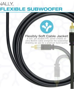 Mediabridge™ Ultra Series Subwoofer Cable (50 Feet) - Dual Shielded with Gold Plated RCA to RCA Connectors - Black - (Part# CJ50-6BR-G1) 20 81QHrAi9InL 1
