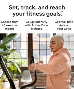 Google Pixel Watch - Android Smartwatch with Fitbit Activity Tracking - Heart Rate Tracking Watch - Matte Black Stainless Steel case with Obsidian Active band - WiFi Matte Black case w/ Obsidian Active band - WiFi 34 81QHt1A0f1L