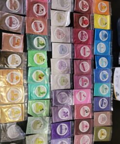 Mica Powder Pure 50 Color - Epoxy Resin Dye - Epoxy Resin Pigment, Cosmetic Grade Soap Colorant for Soap Making Supplies, Natural Slime Coloring Candle Dye for Paint,Nail Art,Bath Bomb (0.18oz Each) 50 Bags 56 81QKcb63n7L