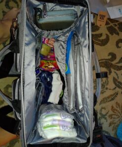 Diaper Bag Tote with Stroller Straps and Changing Pad Large Grey 24 81QNxs3tBTL