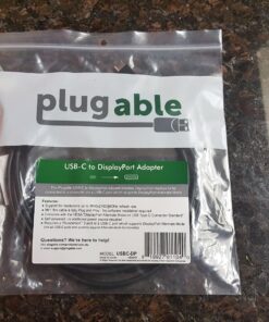 Plugable USB C to DisplayPort Cable 6 feet (1.8m), Up to 4K at 60Hz, USB C DisplayPort Cable - Compatible with Thunderbolt and USB-C - Driverless 37 81QO0OVbCaL