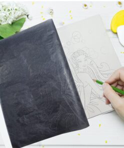 MyArtscape Graphite Transfer Paper - 9" x 13" - 25 Sheets - Waxed Carbon Paper for Tracing (Black) 31 81QOk55FBOL