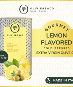 Alternative view of Lemon Olive Oil by Oliviers & Co. | Cold Pressed Extra Virgin Olive Oil and Fresh Lemons | Everyday and Cooking EVOO from Italy | Gourmet Flavored Lemon Oil in Tin Can | 250 ml Can Fresh Lemon 8.4 Fl Oz (Pack of 1)
