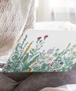 DONGKE for MacBook Air 13 Inch Case 2021 2020 2019 2018 Release Model A2337 M1 A2179 A1932, Frosted Matte Clear Hard Shell Cover for MacBook Air 13" with Retina Display & Touch ID - Garden Floral 24 81QPYcRiMiL